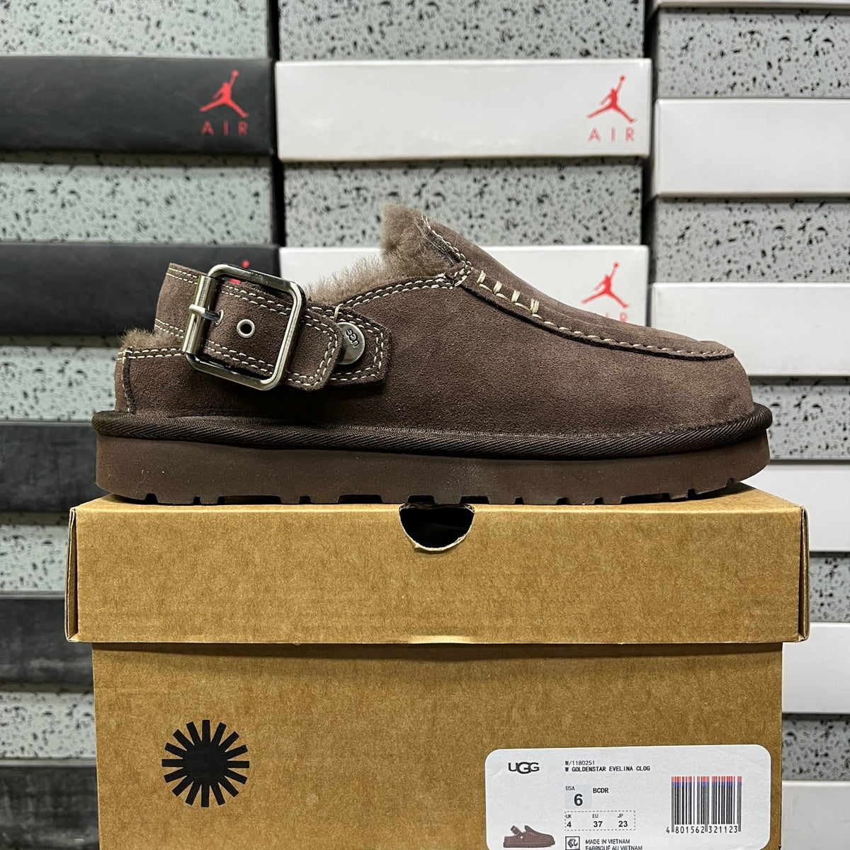 Dark Brown Moccasin-Style Shoes with Buckled Heel Strap