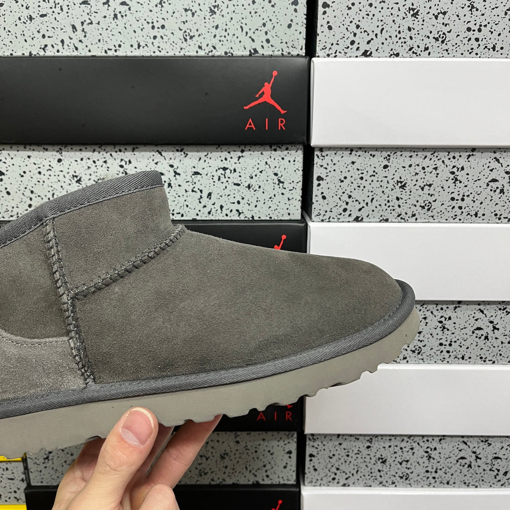Grey Mini Pull-On Ankle Boots