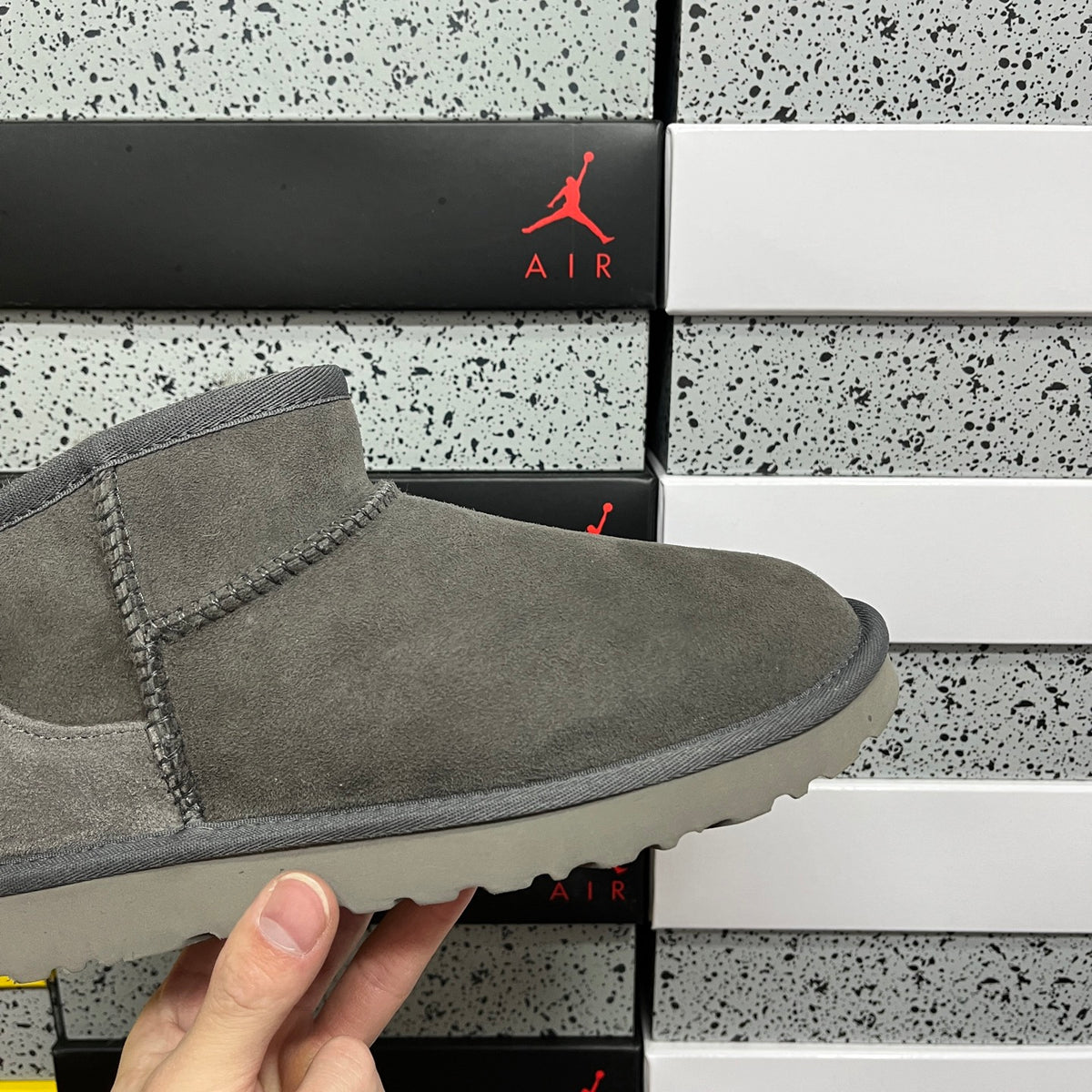 Grey Mini Pull-On Ankle Boots