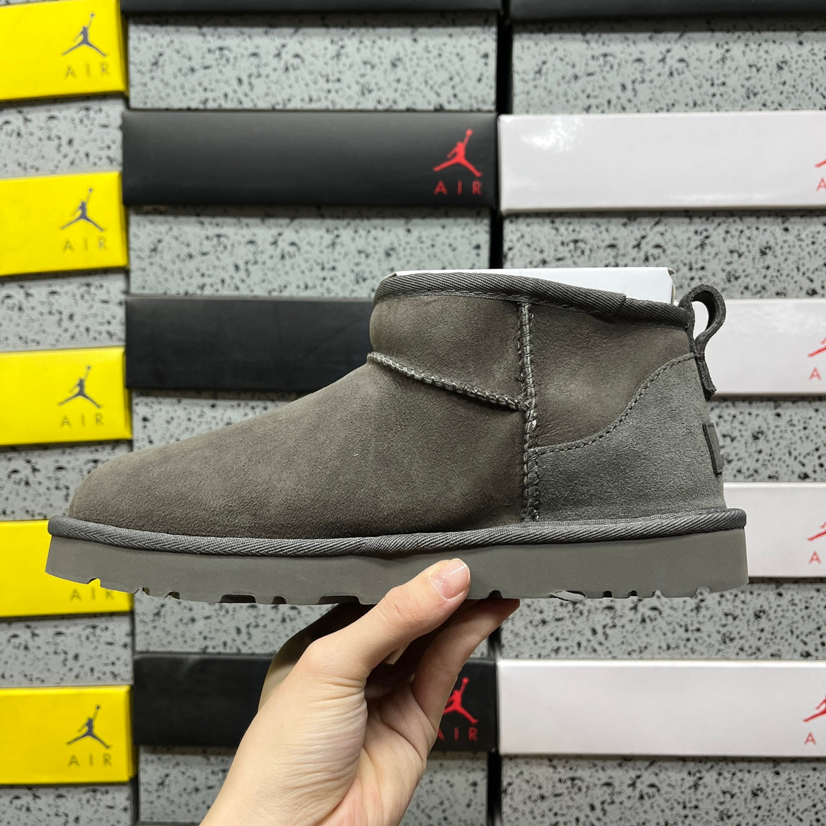 Grey Classic Mini Pull-On Ankle Boots