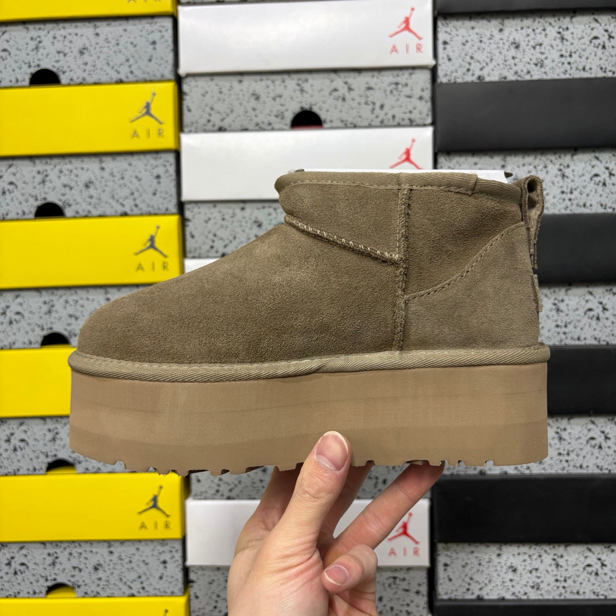 Chestnut Mini Platform Boots – 5 cm Sole