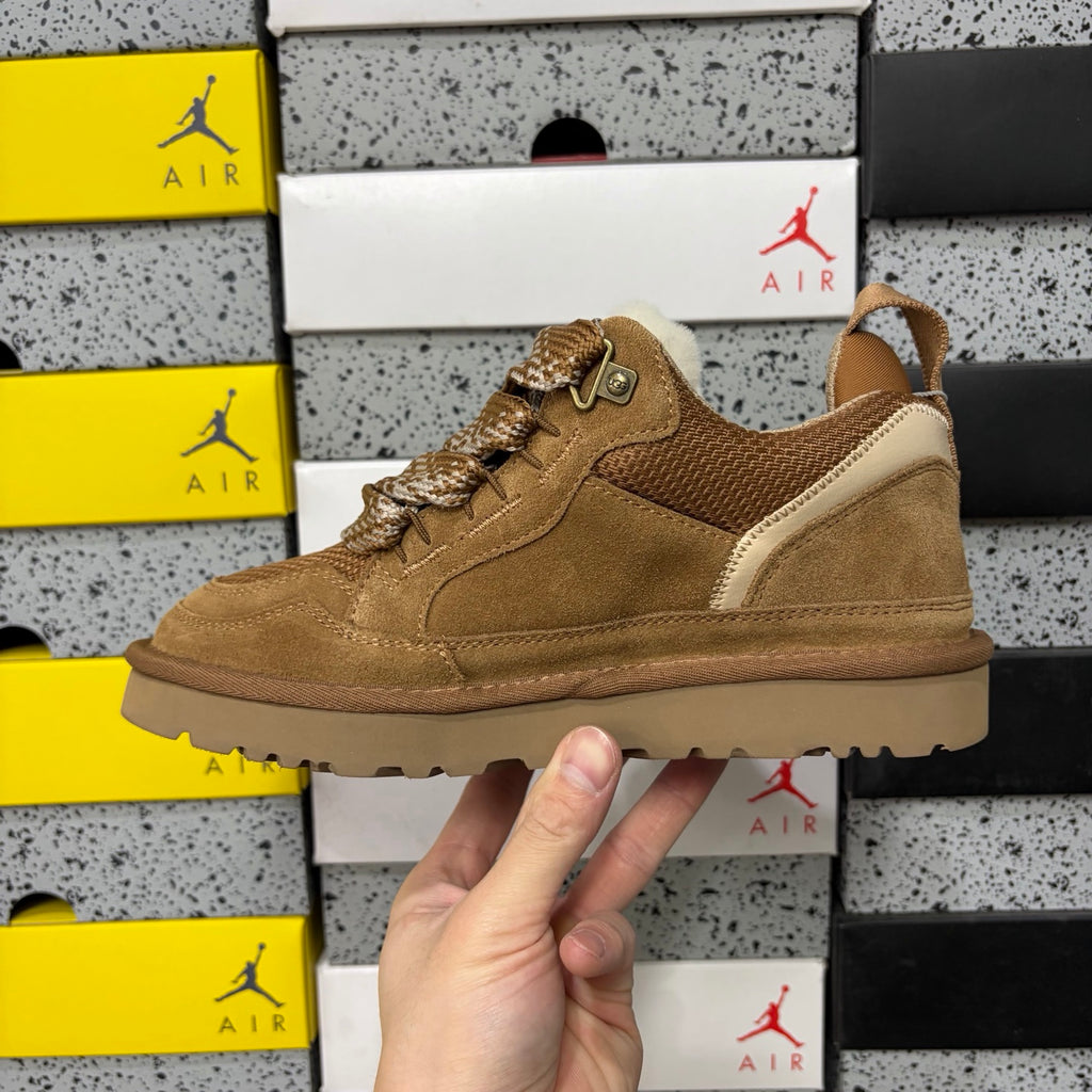 Chestnut Chunky-Sole Lace-Up Shoes