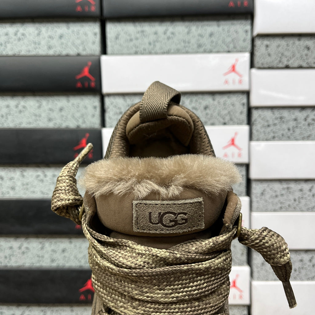 Smoky Brown Chunky-Sole Lace-Up Shoes