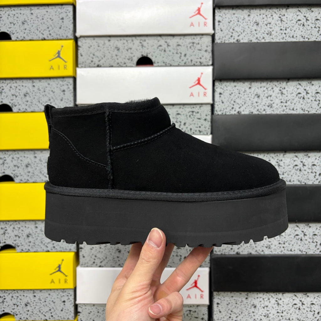 UGG Black Mini Platform Boots – 5 cm Sole