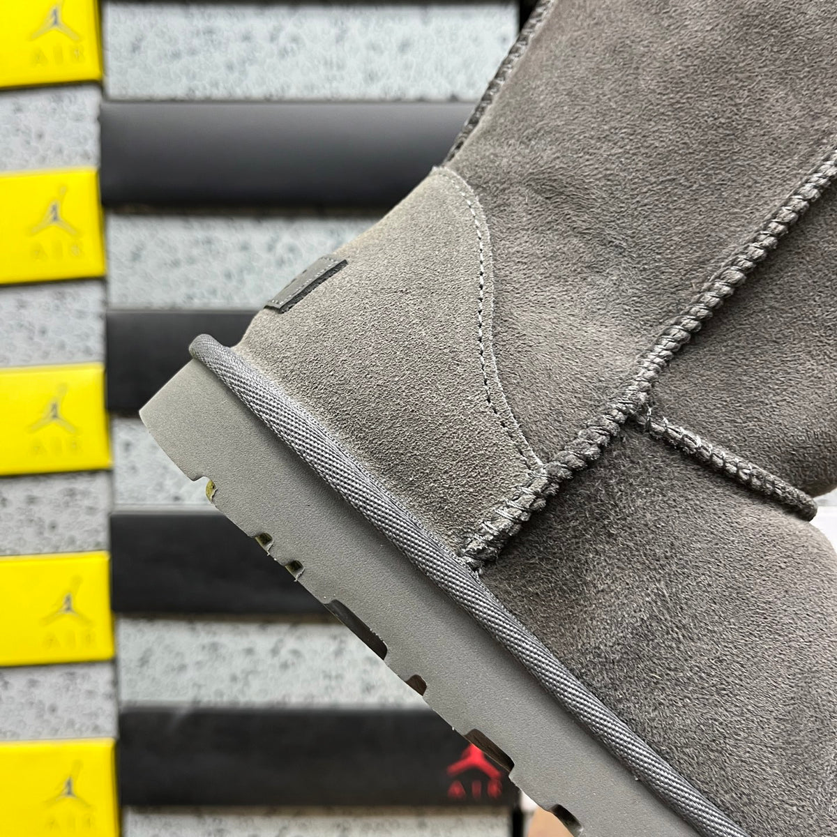 Grey Classic Short Pull-On Boots