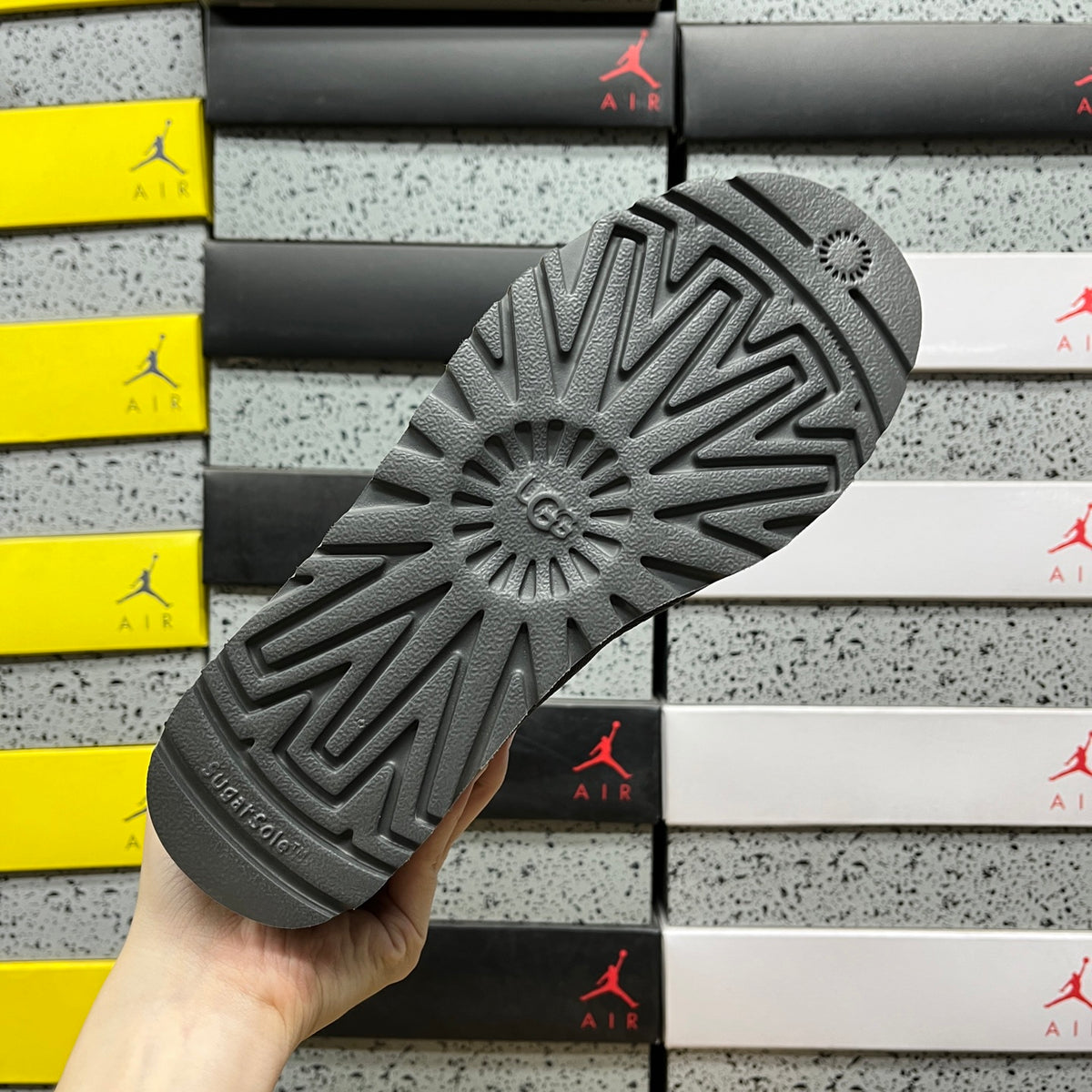 Grey Button-Detail Short Boots