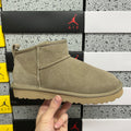 Taupe Brown Mini Pull-On Ankle Boots