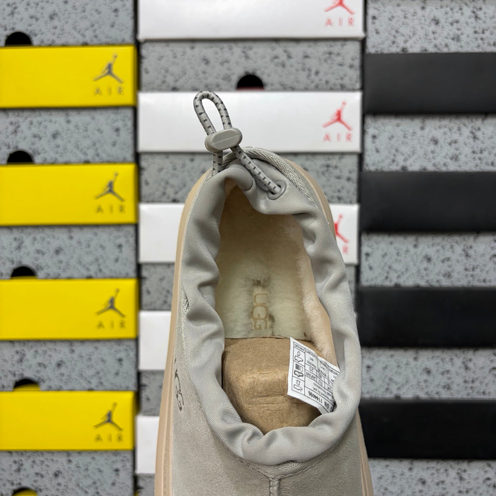 Light Grey Slip-On Shoes with Cream Chunky Sole