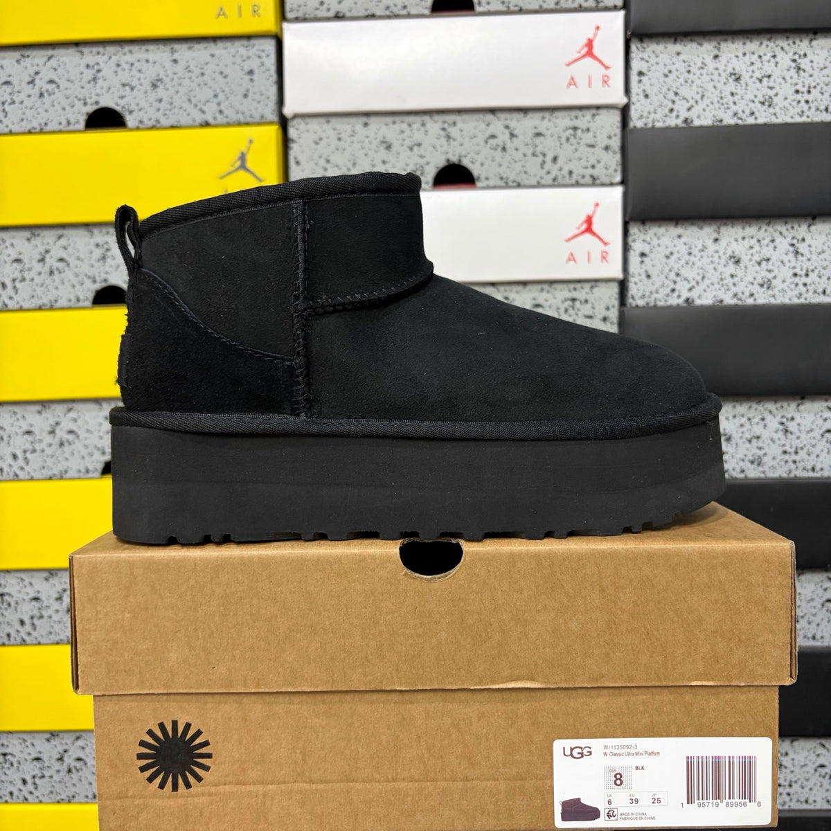 UGG Black Platform Mini Boots