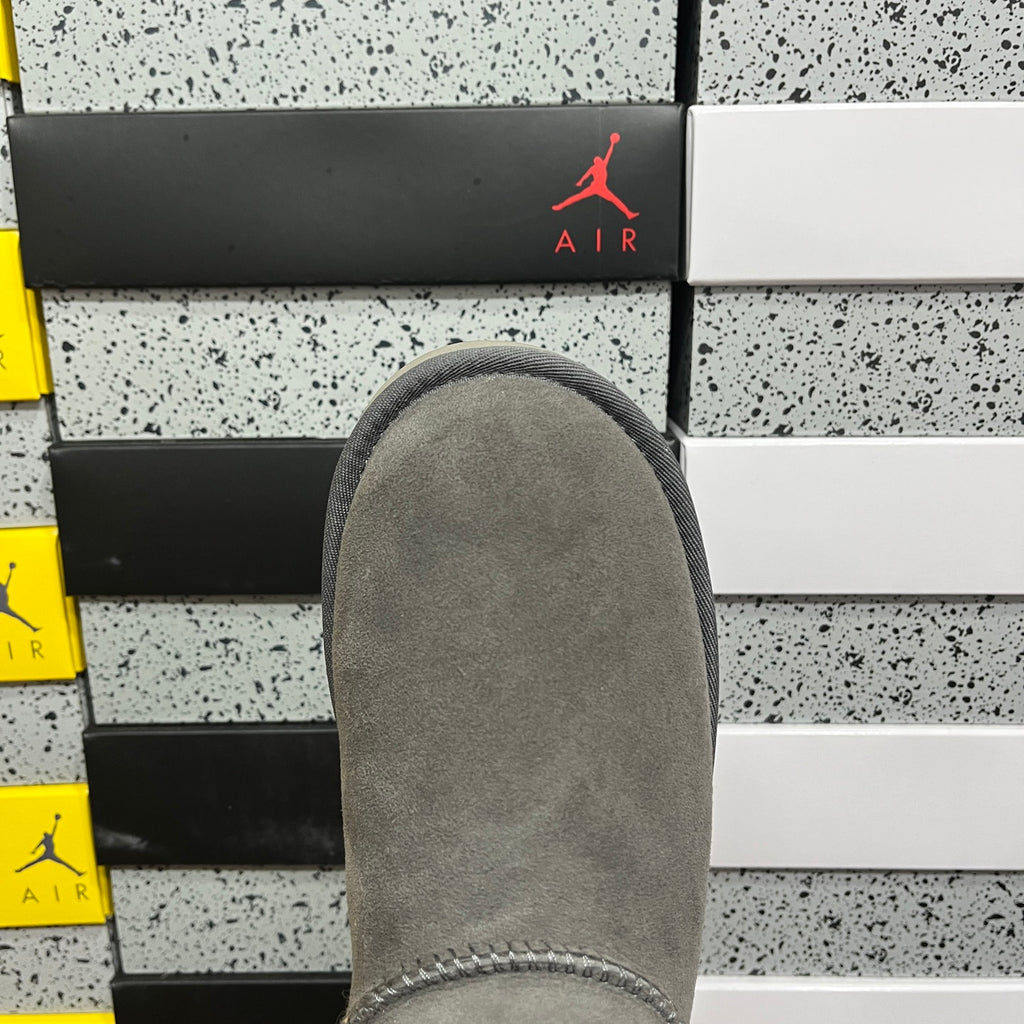 Grey Mini Pull-On Ankle Boots