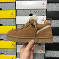 Chestnut Chunky-Sole Lace-Up Shoes