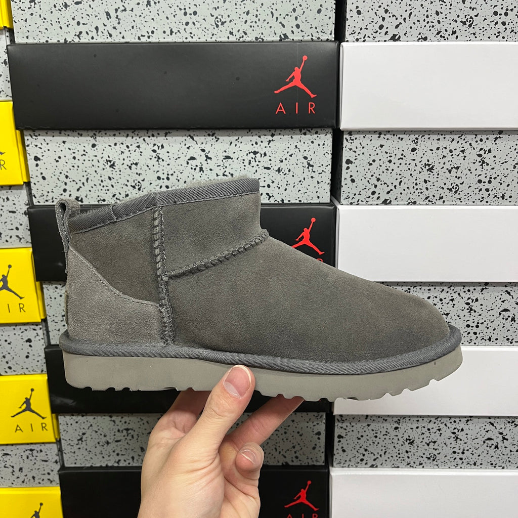 Grey Mini Pull-On Ankle Boots