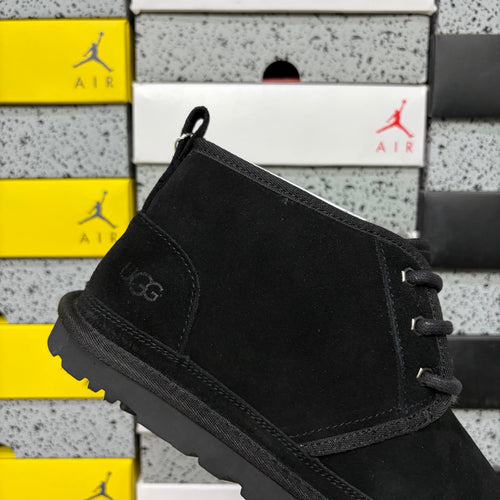 Black Lace-Up Chukka Ankle Boots