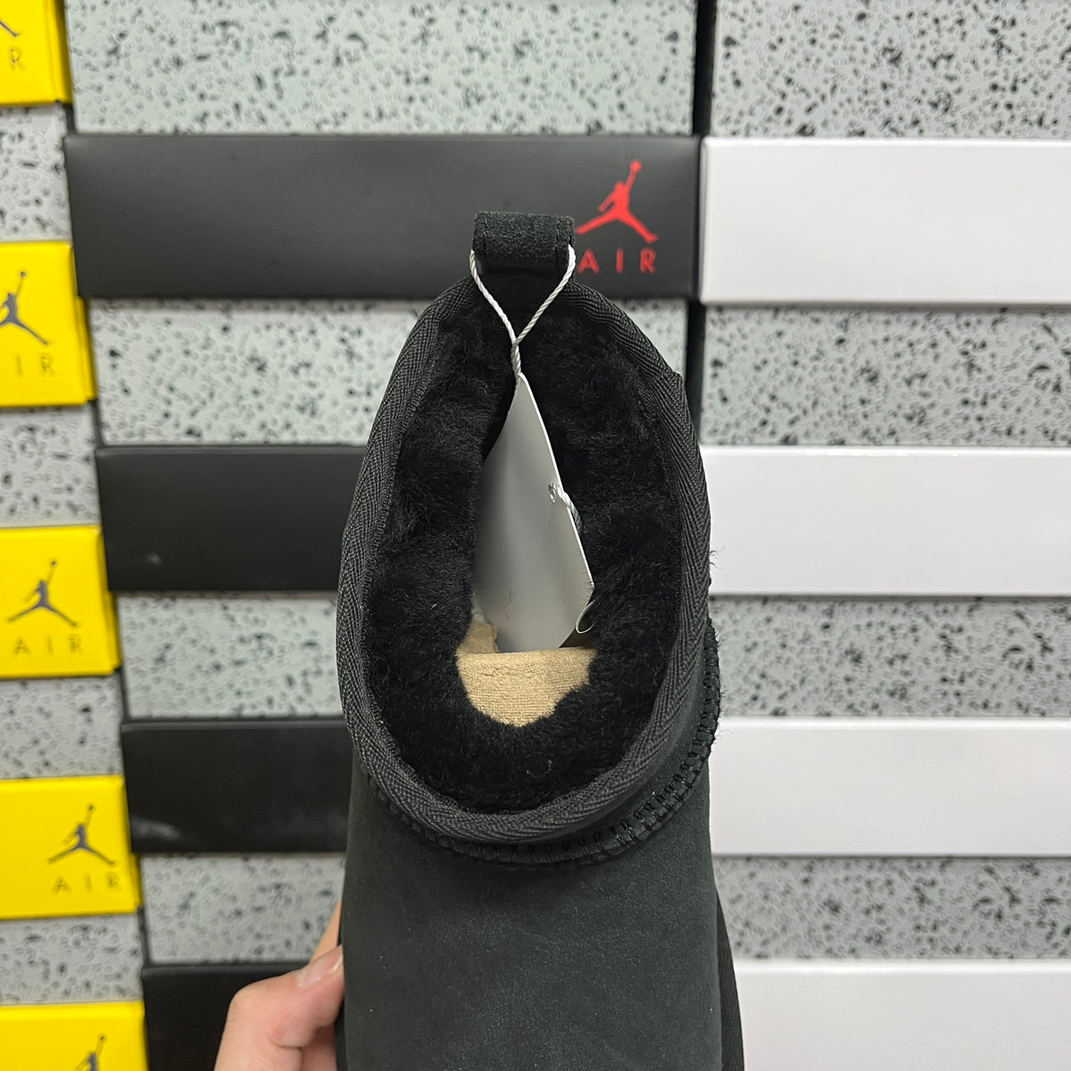 Black Mini Pull-On Ankle Boots