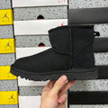 Black Classic Mid-Calf Pull-On Boots