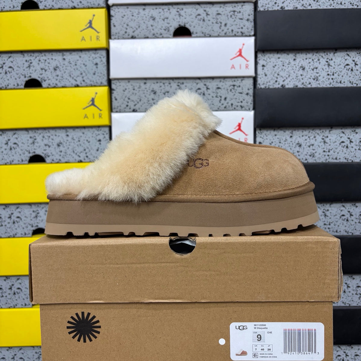UGG Chestnut Platform Slippers with Plush Trim