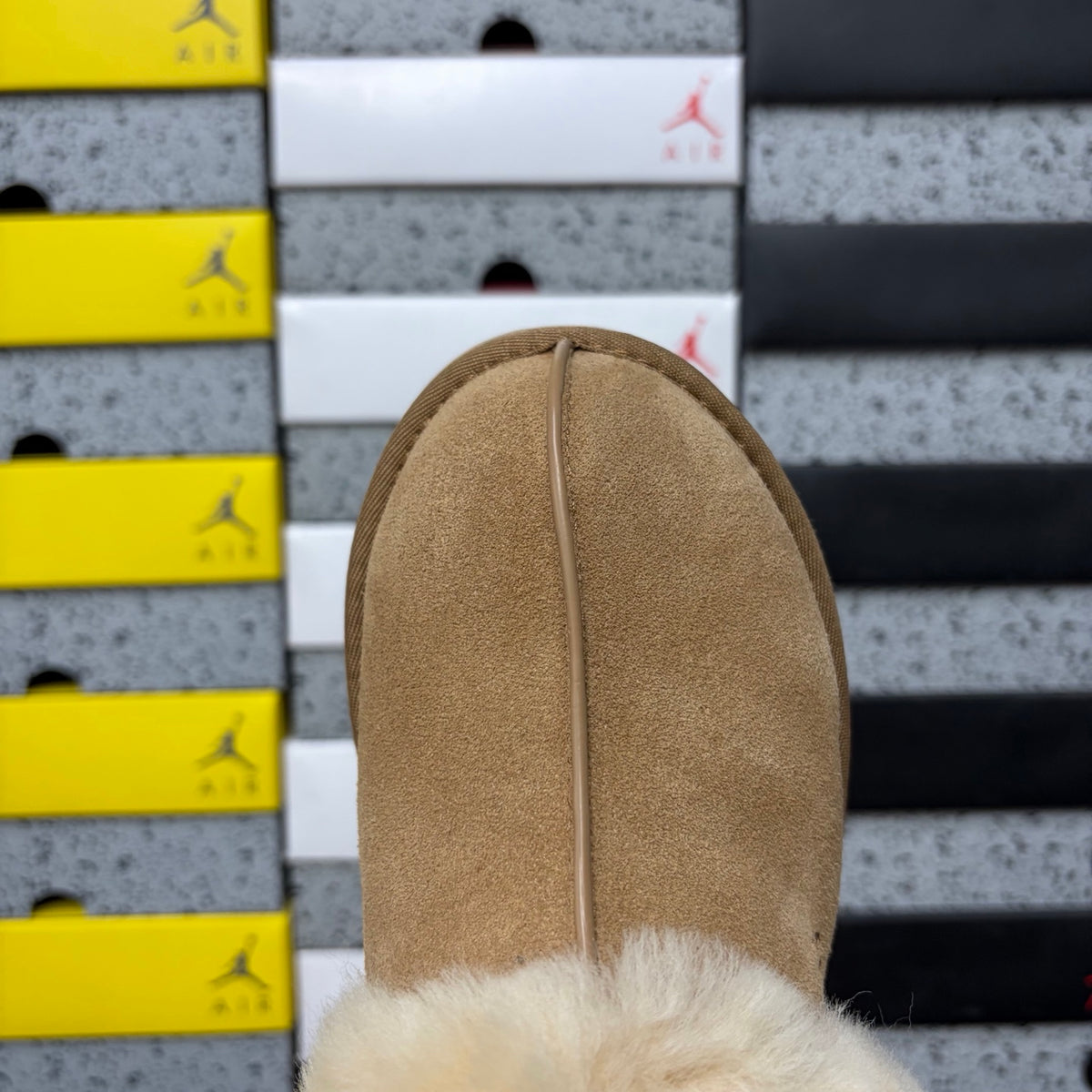 UGG Chestnut Platform Slippers with Plush Trim