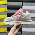White & Pink Chunky-Sole Lace-Up Shoes